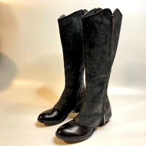 Donald j Pliner Black Women's Devi Leather Almond Toe
Boots Size 6.5 Knee High